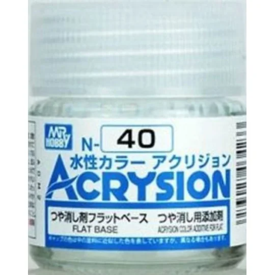 Mr Hobby -Gunze Acrysion (10 ml) Flat Base - Mr Hobby - Gunze N-040