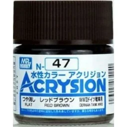 Mr Hobby -Gunze Acrysion (10 ml) Red Brown - Mr Hobby - Gunze N-047