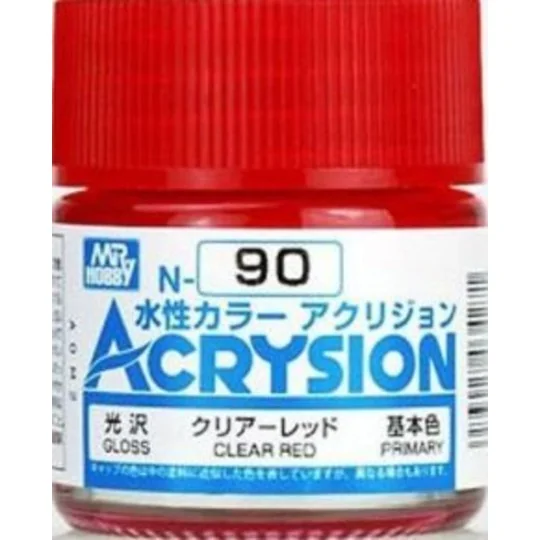 Mr Hobby -Gunze Acrysion (10 ml) Clear Red - Mr Hobby - Gunze N-090