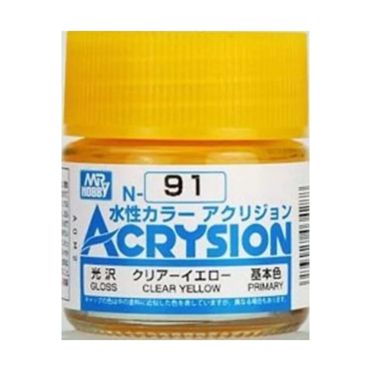 Mr Hobby -Gunze Acrysion (10 ml) Clear Yellow - Mr Hobby - Gunze N-091