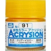 Mr Hobby -Gunze Acrysion (10 ml) Clear Yellow - Mr Hobby - Gunze N-091