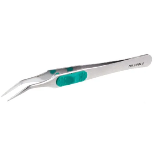 Mr Hobby -Gunze Mr. Angled Tweezers - Mr Hobby - Gunze MT-203