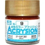 Mr Hobby -Gunze Acrysion (10 ml) Gold - Mr Hobby - Gunze N-009