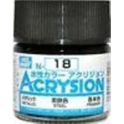 Mr Hobby -Gunze Acrysion (10 ml) Steel - Mr Hobby - Gunze N-018