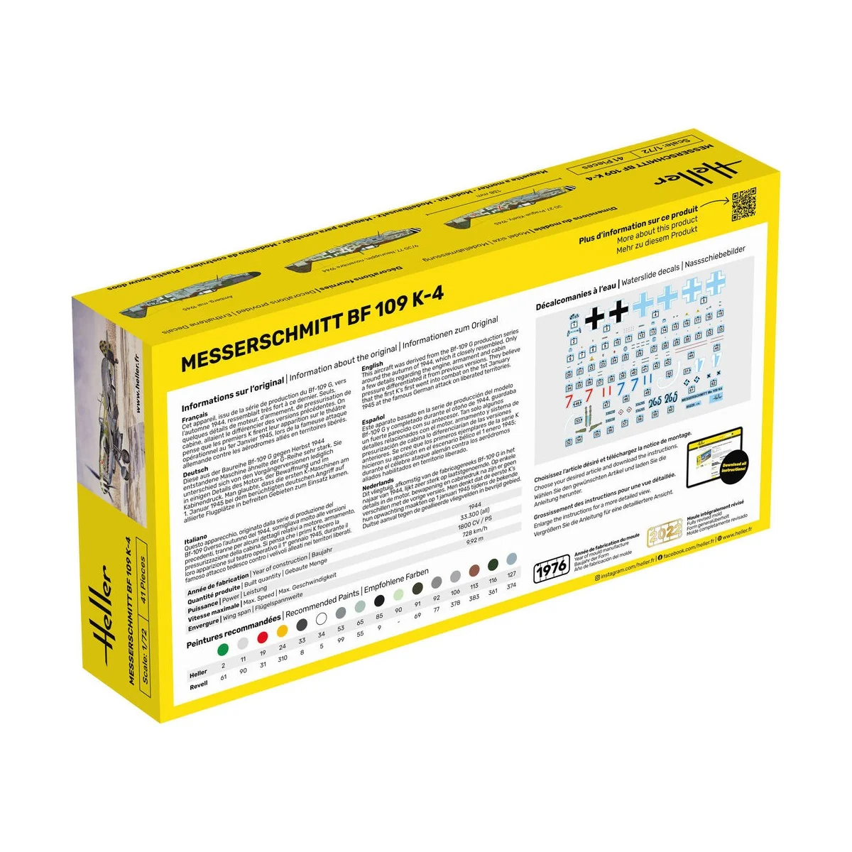 STARTER KIT Messerschmitt Bf 109 K-4 - Heller 56229