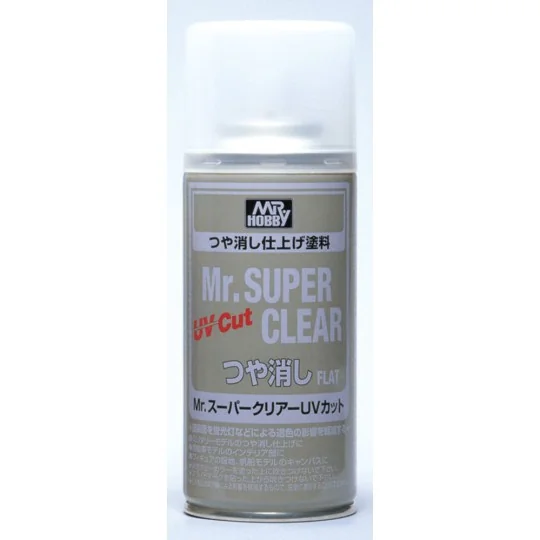 Mr Hobby -Gunze Mr. Super Clear UV Cut Flat Spray (170 ml) - Mr Hob...