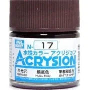 Mr Hobby -Gunze Acrysion (10 ml) Hull Red - Mr Hobby - Gunze N-017 Mr Hobby -Gunze Acrysion (10 ml) Hull Red - Mr Hobby - Gunze N-017