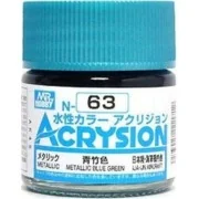 Mr Hobby -Gunze Acrysion (10 ml) Metallic Blue Green - Mr Hobby - G...