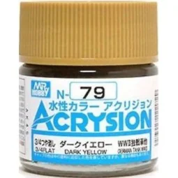 Mr Hobby -Gunze Acrysion (10 ml) Dark Yellow - Mr Hobby - Gunze N-079