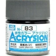 Mr Hobby -Gunze Acrysion (10 ml) Dark Gray (2) - Mr Hobby - Gunze N...