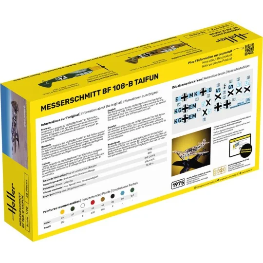 STARTER KIT Messerschmitt Bf 108 B Taifun - Heller 56231