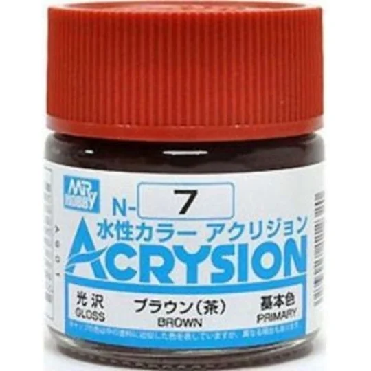 Mr Hobby -Gunze Acrysion (10 ml) Brown - Mr Hobby - Gunze N-007