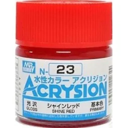 Mr Hobby -Gunze Acrysion (10 ml) Shine Red - Mr Hobby - Gunze N-023