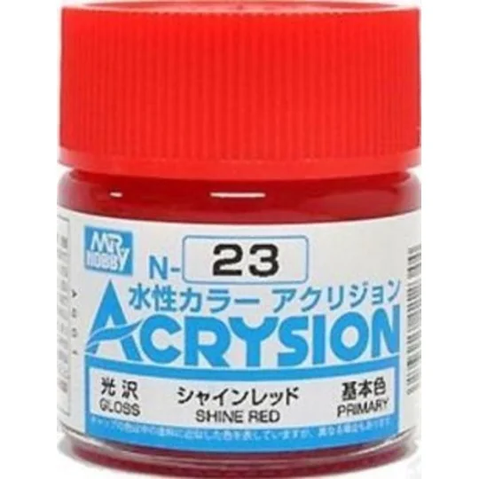Mr Hobby -Gunze Acrysion (10 ml) Shine Red - Mr Hobby - Gunze N-023
