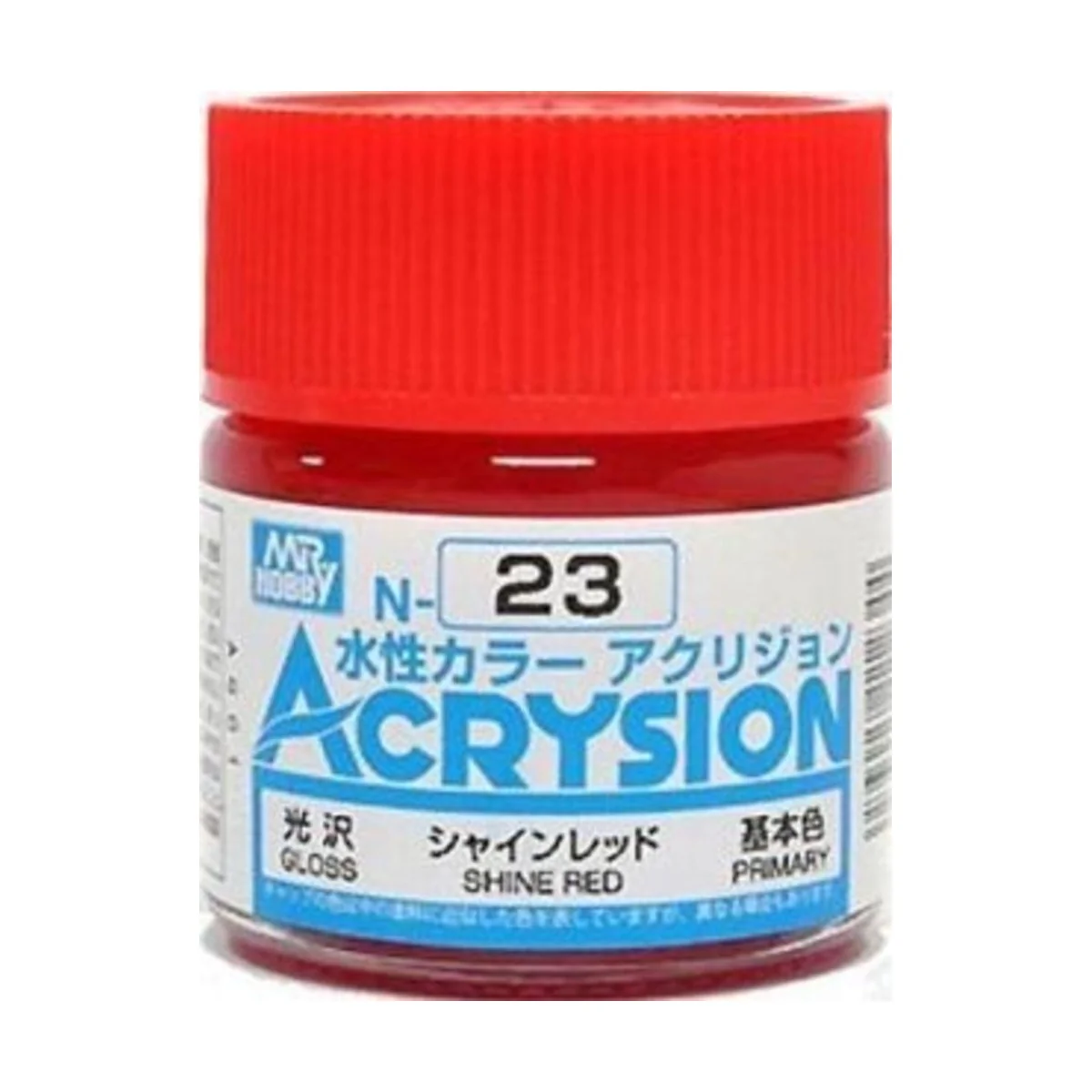 Mr Hobby -Gunze Acrysion (10 ml) Shine Red - Mr Hobby - Gunze N-023