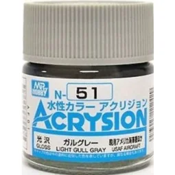 Mr Hobby -Gunze Acrysion (10 ml) Light Gull Gray - Mr Hobby - Gunze...
