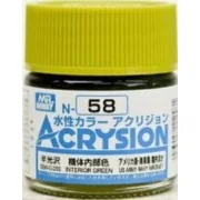 Mr Hobby -Gunze Acrysion (10 ml) Interior Green - Mr Hobby - Gunze ...