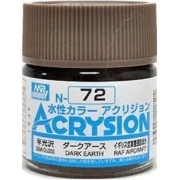 Mr Hobby -Gunze Acrysion (10 ml) Dark Earth - Mr Hobby - Gunze N-072