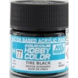 Mr Hobby -Gunze Acrysion (10 ml) Tire Black - Mr Hobby - Gunze N-077