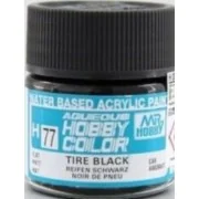 Mr Hobby -Gunze Acrysion (10 ml) Tire Black - Mr Hobby - Gunze N-077