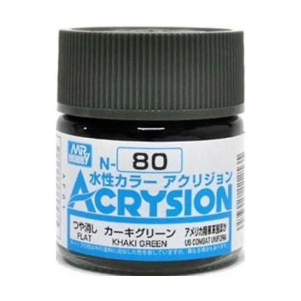 Mr Hobby -Gunze Acrysion (10 ml) Khaki Green - Mr Hobby - Gunze N-080