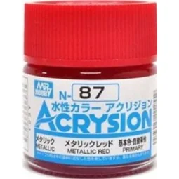 Mr Hobby -Gunze Acrysion (10 ml) Metallic Red - Mr Hobby - Gunze N-087