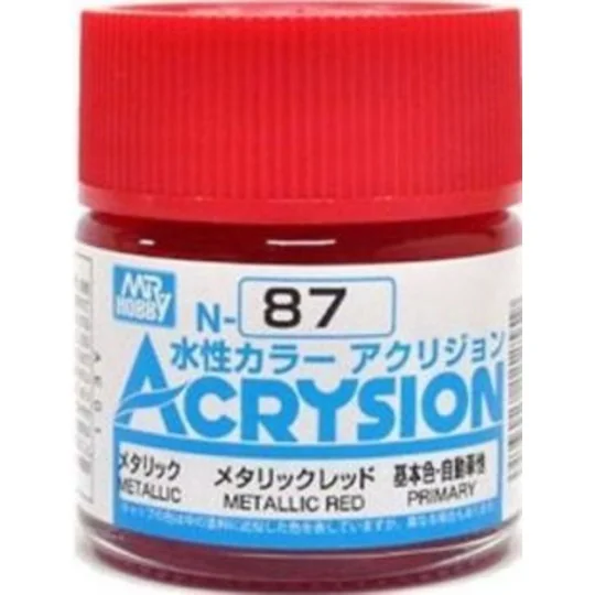 Mr Hobby -Gunze Acrysion (10 ml) Metallic Red - Mr Hobby - Gunze N-087
