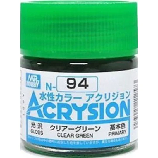 Mr Hobby -Gunze Acrysion (10 ml) Clear Green - Mr Hobby - Gunze N-094