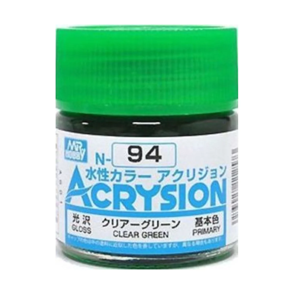 Mr Hobby -Gunze Acrysion (10 ml) Clear Green - Mr Hobby - Gunze N-094 Mr Hobby -Gunze Acrysion (10 ml) Clear Green - Mr Hobby - Gunze N-094