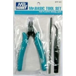 Mr Hobby -Gunze Basic Tool Set(Nipper, Angled Tweezer, File)for Pla...