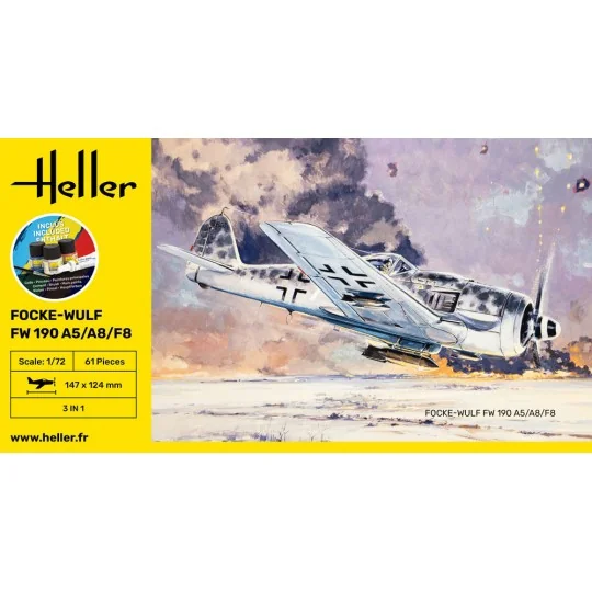 STARTER KIT FW 190 A5/A8/F8, 1/72 - Heller 56235 STARTER KIT FW 190 A5/A8/F8, 1/72 - Heller 56235