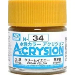 Mr Hobby -Gunze Acrysion (10 ml) Cream Yellow - Mr Hobby - Gunze N-034