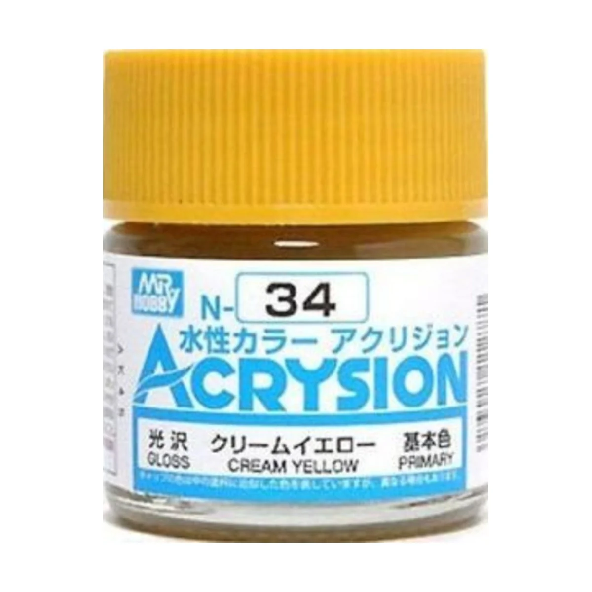 Mr Hobby -Gunze Acrysion (10 ml) Cream Yellow - Mr Hobby - Gunze N-034