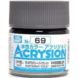 Mr Hobby -Gunze Acrysion (10 ml) RLM75 Gray Violet - Mr Hobby - Gun...