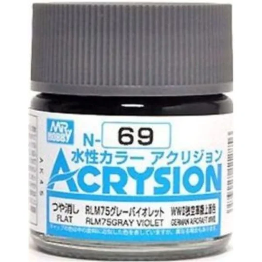 Mr Hobby -Gunze Acrysion (10 ml) RLM75 Gray Violet - Mr Hobby - Gun...