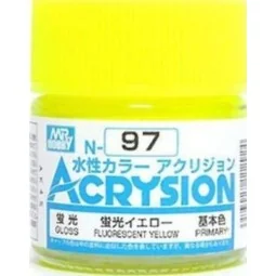 Mr Hobby -Gunze Acrysion (10 ml) Fluorescent Yellow - Mr Hobby - Gu...