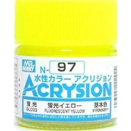 Mr Hobby -Gunze Acrysion (10 ml) Fluorescent Yellow - Mr Hobby - Gu...