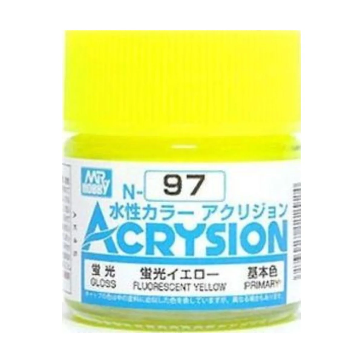 Mr Hobby -Gunze Acrysion (10 ml) Fluorescent Yellow - Mr Hobby - Gu...