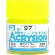 Mr Hobby -Gunze Acrysion (10 ml) Fluorescent Yellow - Mr Hobby - Gu...