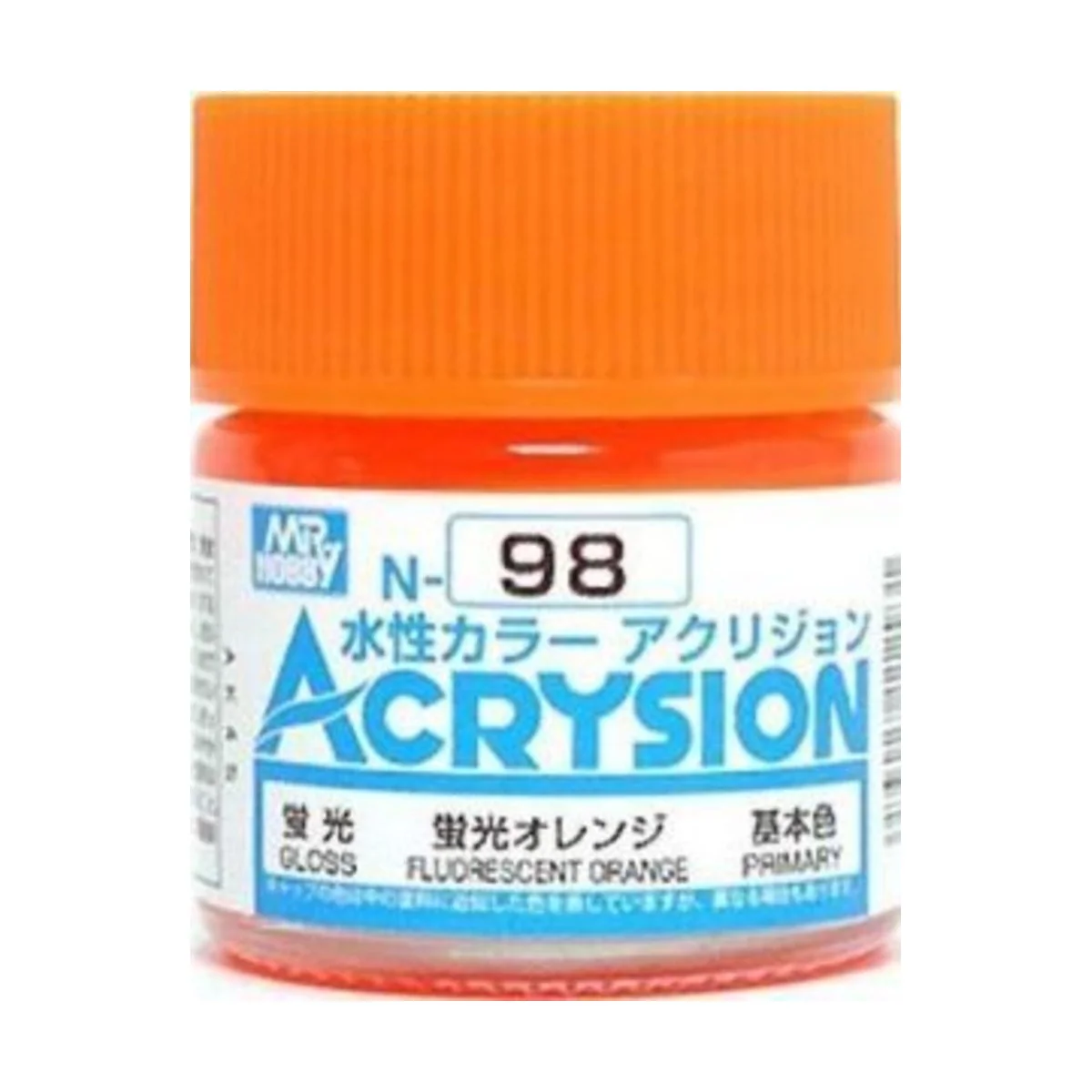 Mr Hobby -Gunze Acrysion (10 ml) Fluorescent Orange - Mr Hobby - Gu...