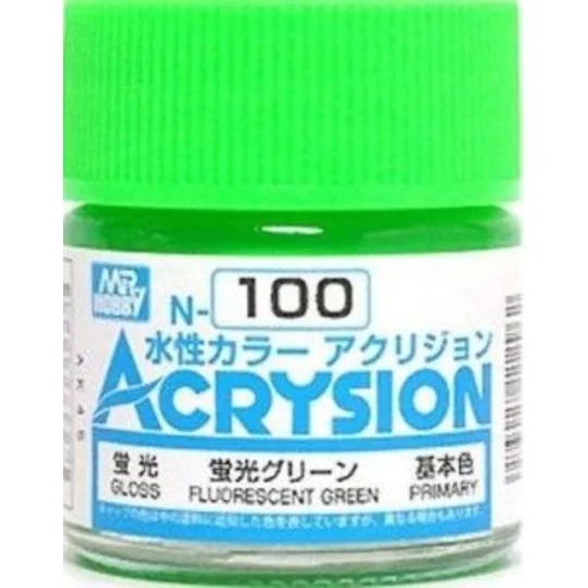 Mr Hobby -Gunze Acrysion (10 ml) Fluorescent Green - Mr Hobby - Gun...