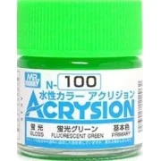 Mr Hobby -Gunze Acrysion (10 ml) Fluorescent Green - Mr Hobby - Gun...