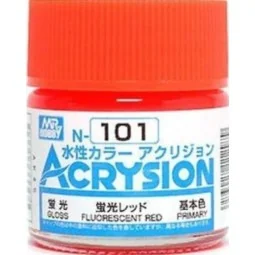 Mr Hobby -Gunze Acrysion (10 ml) Fluorescent Red - Mr Hobby - Gunze...