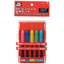Mr Hobby -Gunze Mr. Pinvice Basic Set (1 / 1.5 / 2 / 2.5 / 3 mm) - ...