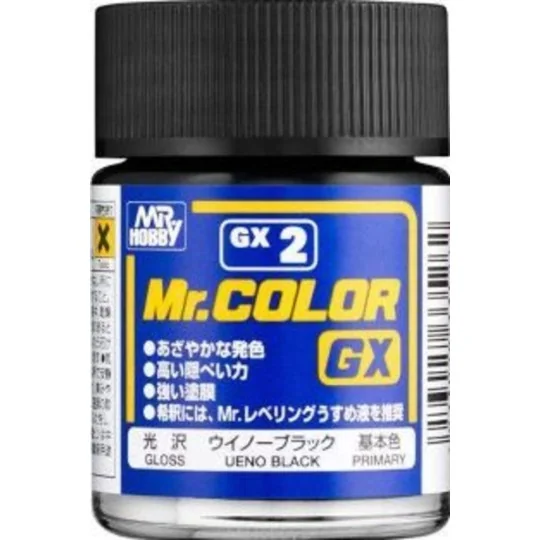 Mr Hobby -Gunze Mr. Color GX (18 ml) Ueno Balck - Mr Hobby - Gunze ...