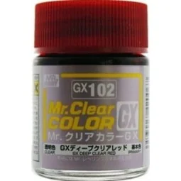 Mr Hobby -Gunze Mr. Clear Color GX (18 ml) Deep Clear Red - Mr Hobb...