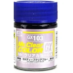 Mr Hobby -Gunze Mr. Clear Color GX (18 ml) Deep Clear Blue - Mr Hob...