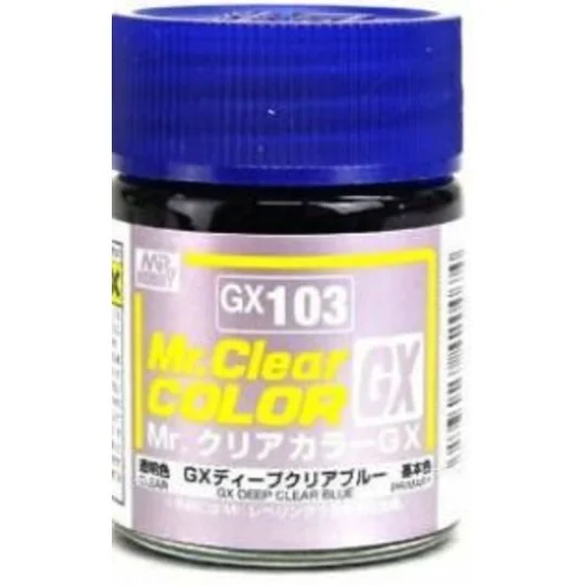 Mr Hobby -Gunze Mr. Clear Color GX (18 ml) Deep Clear Blue - Mr Hob...