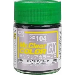 Mr Hobby -Gunze Mr. Clear Color GX (18 ml) Clear Green - Mr Hobby -...