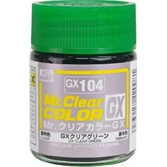Mr Hobby -Gunze Mr. Clear Color GX (18 ml) Clear Green - Mr Hobby -...